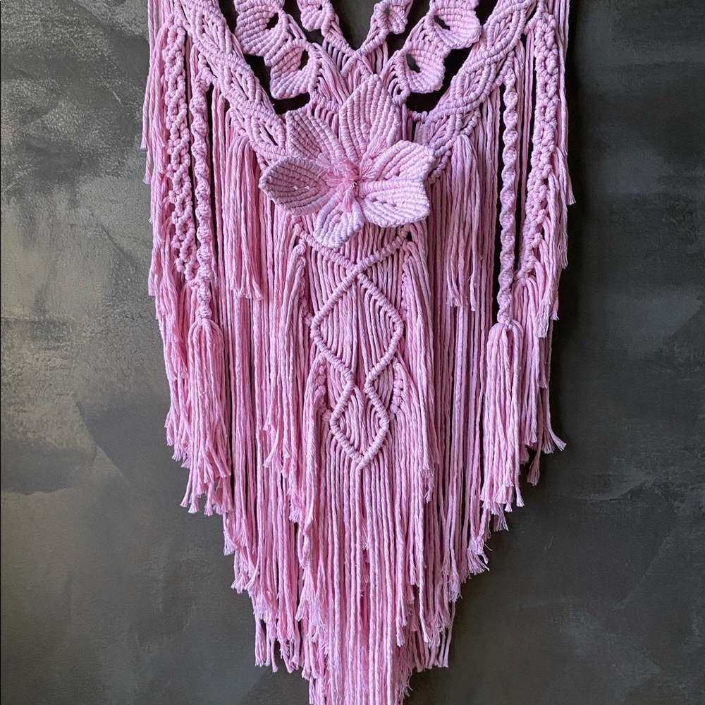 Handmade Macrame Wall Hanging - Picture 3 of 4